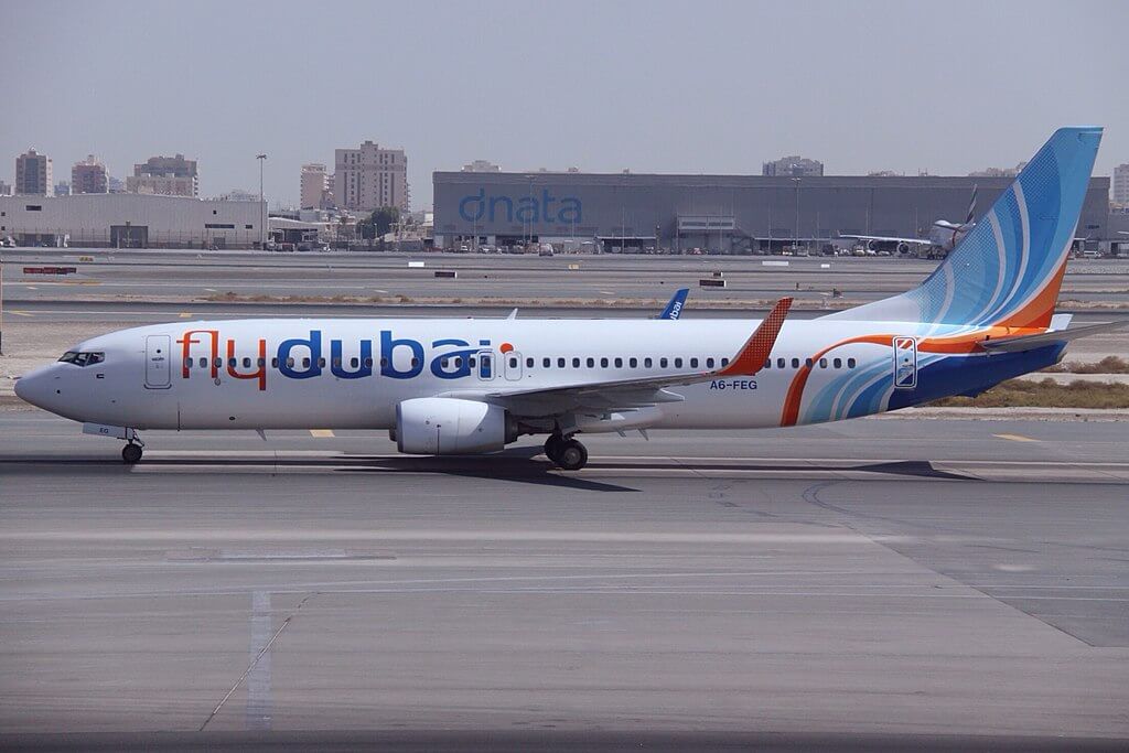 FlyDubai A6 FEG Boeing 737 8KN at Dubai International Airport