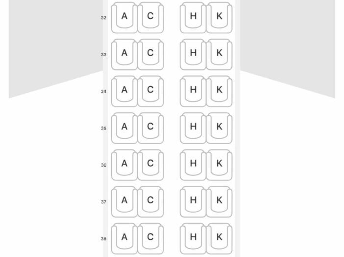 Embraer E190 E2 Seat Map