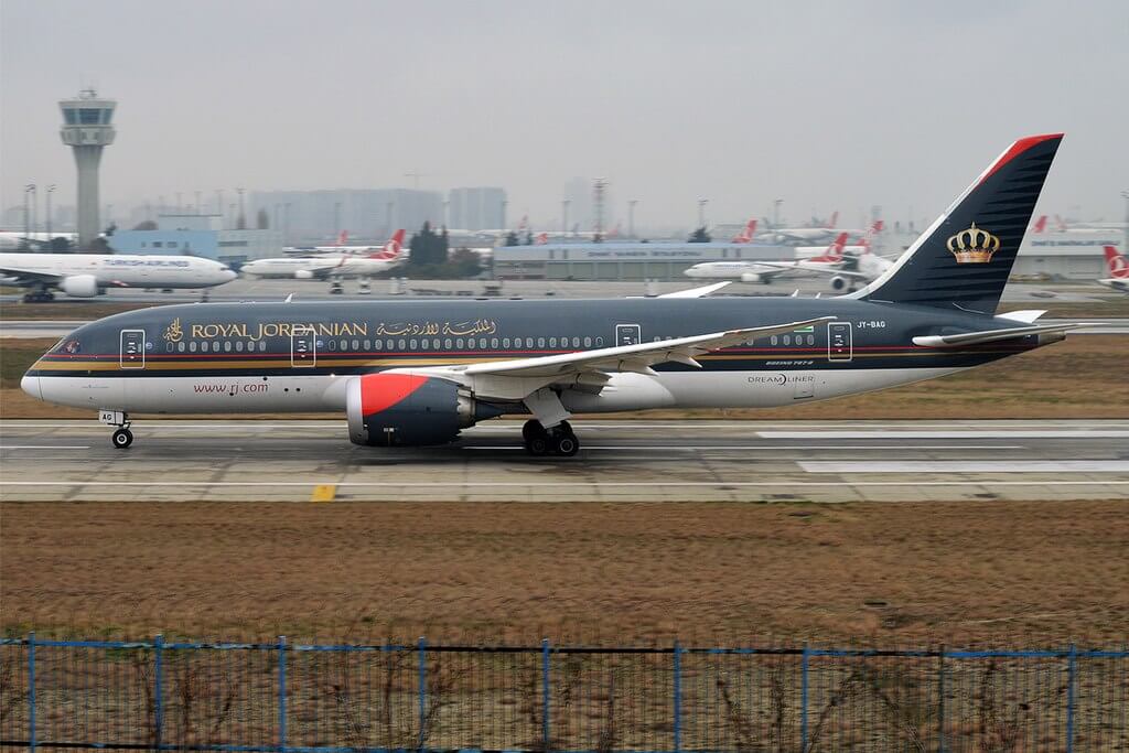 Royal Jordanian JY BAG Boeing 787 8 Dreamliner Prince Ali bin Al Hussein at Istanbul Atatürk Airport