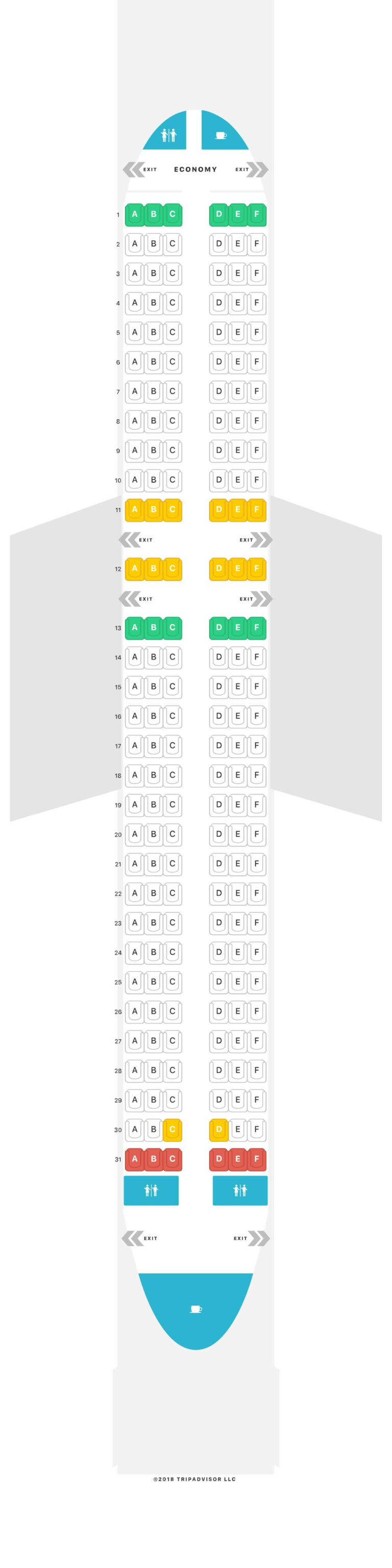 Seat Map And Seating Chart Airbus A320neo IndiGo 768x3072 