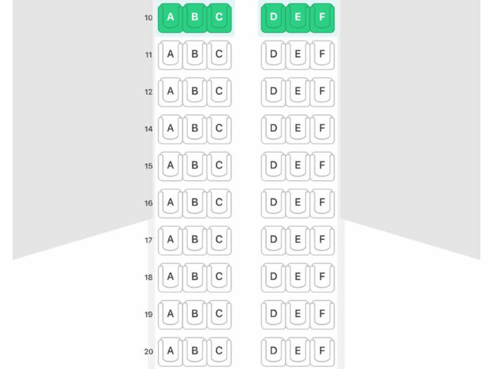 Avianca Airbus A319 Seat Map