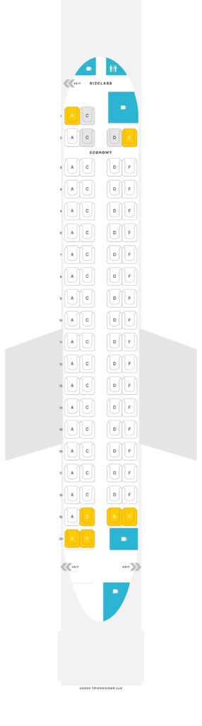 Seat Map and Seating Chart Bombardier DHC 8 400 Eurowings