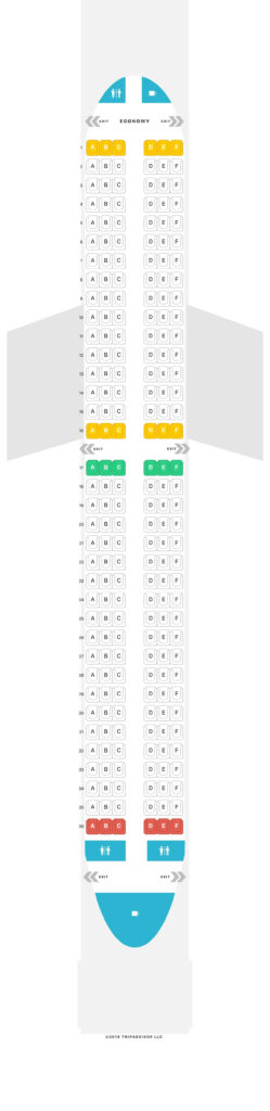 Seat Map and Seating Chart Air Arabia Airbus A321neo LR