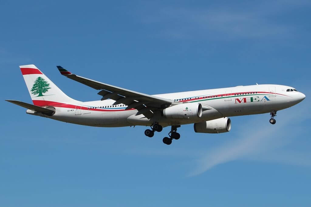 Airbus A330 243 Middle East Airlines MEA OD MEA at London Heathrow Airport