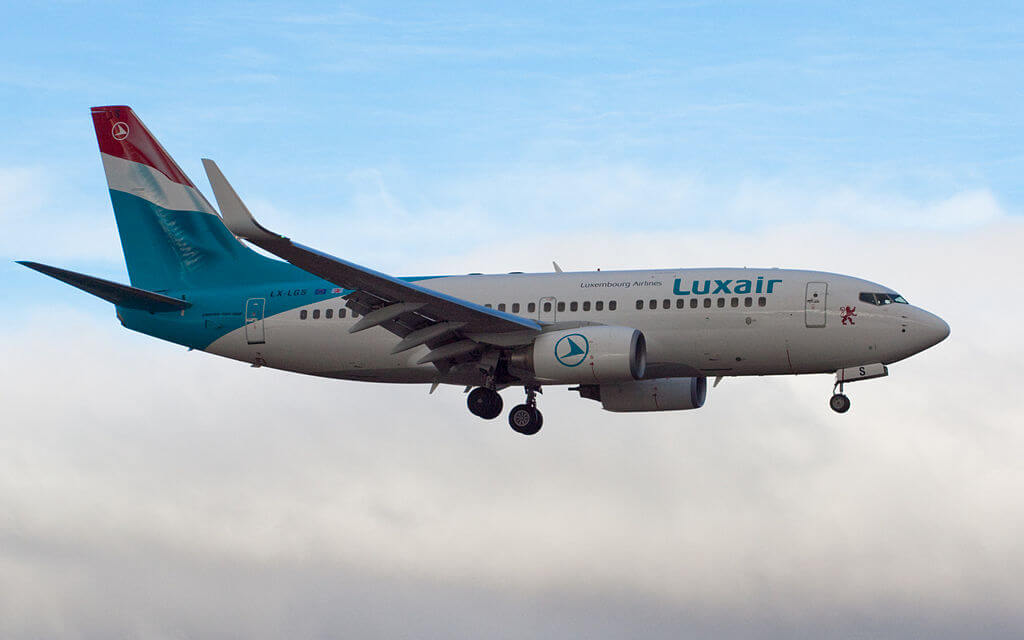 Luxair B737 700 LX LGS at Lanzarote Airport