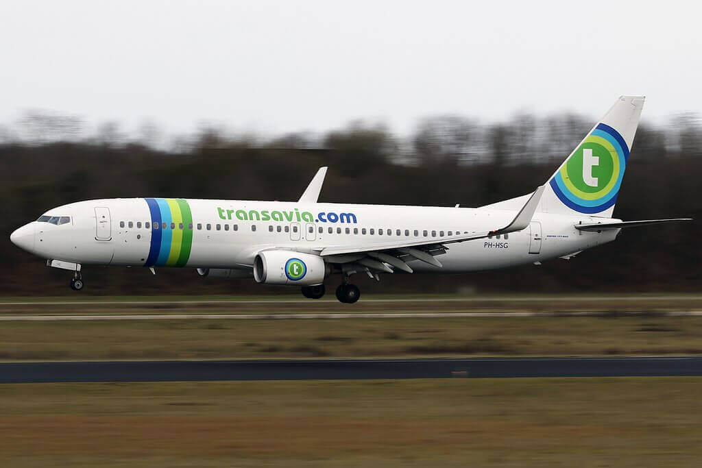 Boeing 737 8K2 Transavia Airlines PH HSG at Eindhoven Airport