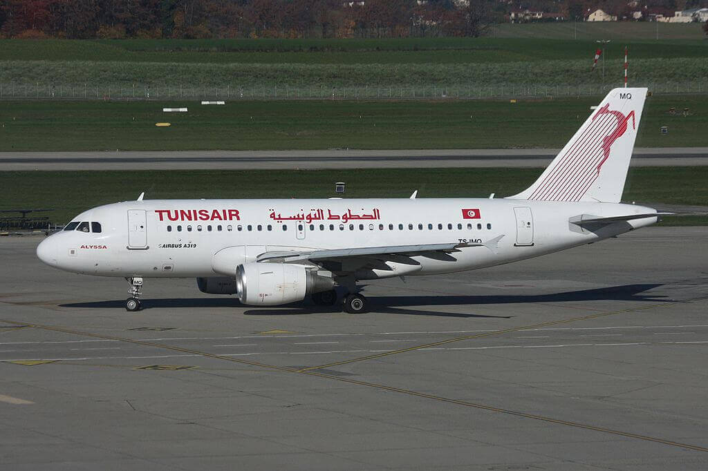 Tunisair Airbus A319 112 TS IMQ Alyssa عليسة at Geneva International Airport