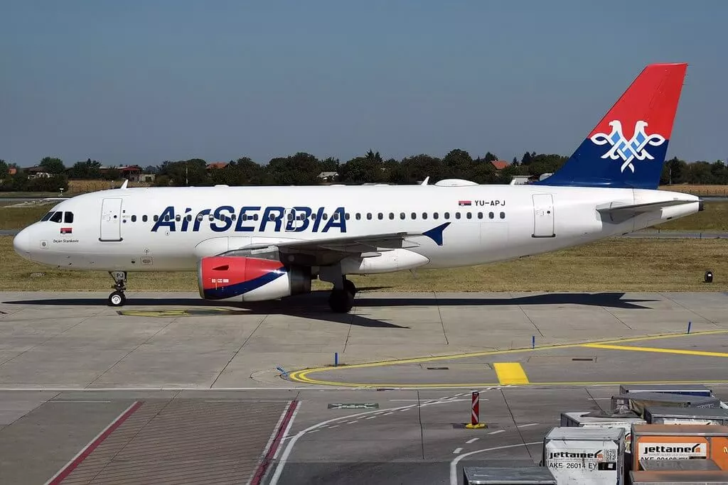 Air Serbia Airbus A319 132 YU APJ Dejan Stankovic at Belgrade Nikola Tesla Airport