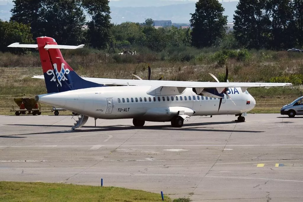 Air Serbia YU ALT ATR 72 500 at Belgrade Nikola Tesla Airport