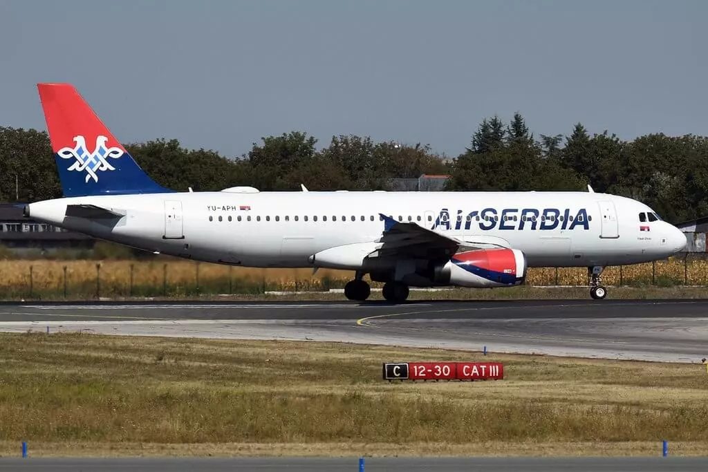 Air Serbia YU APH Airbus A320 232 Vlade Divac at Belgrade Nikola Tesla Airport