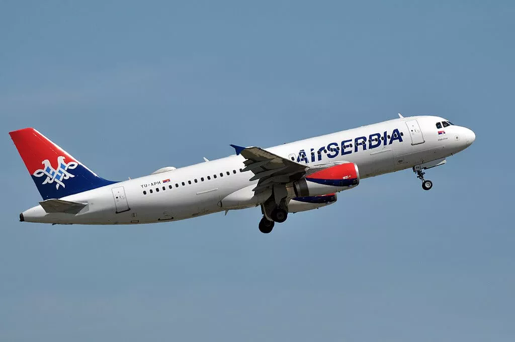 Air Serbia YU APH Airbus A320 232 Vlade Divac at Paris Charles de Gaulle Airport