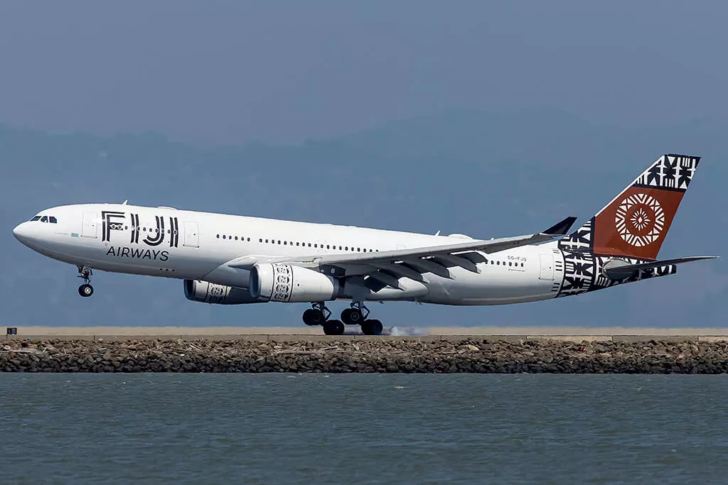 Fiji Airways Airbus A330 243 DQ FJO Island of Beqa at San Francisco Airport