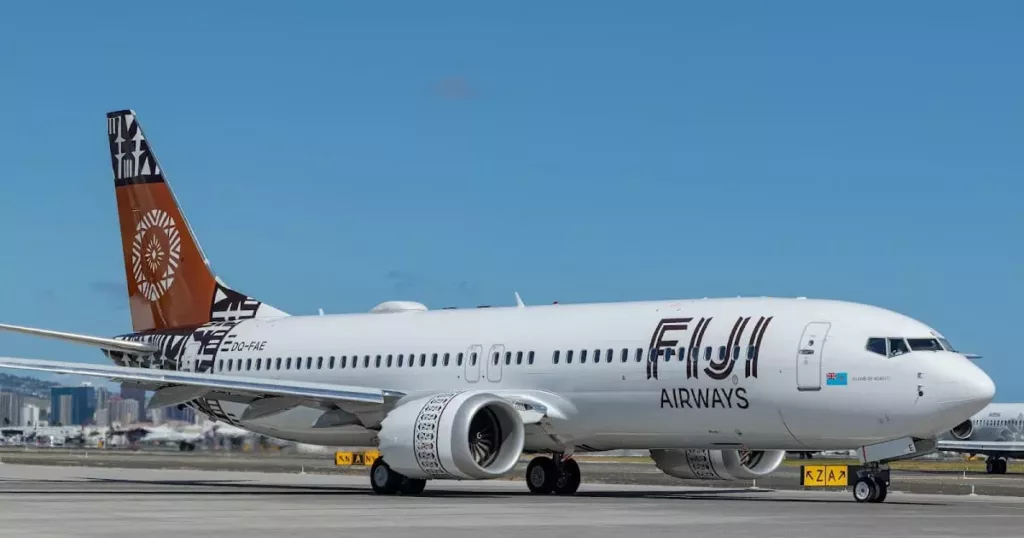 Fiji Airways DQ FAE Boeing 737 MAX 8 Island of Koro at Honolulu International Airport