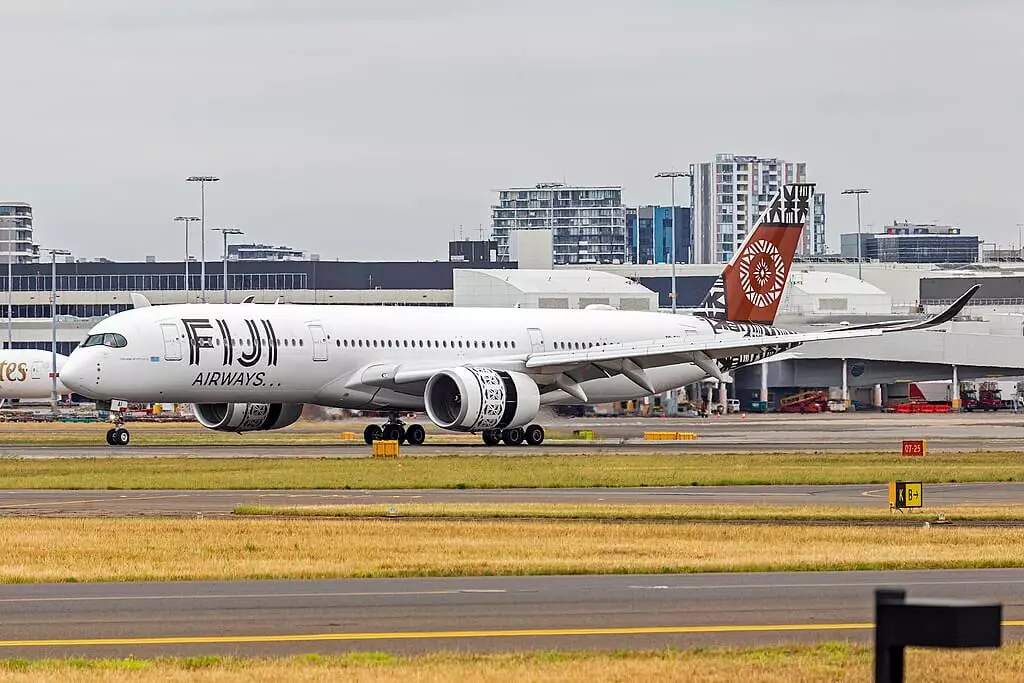 Fiji Airways DQ FAI Airbus A350 941 Island of Viti Levu at Sydney Airport