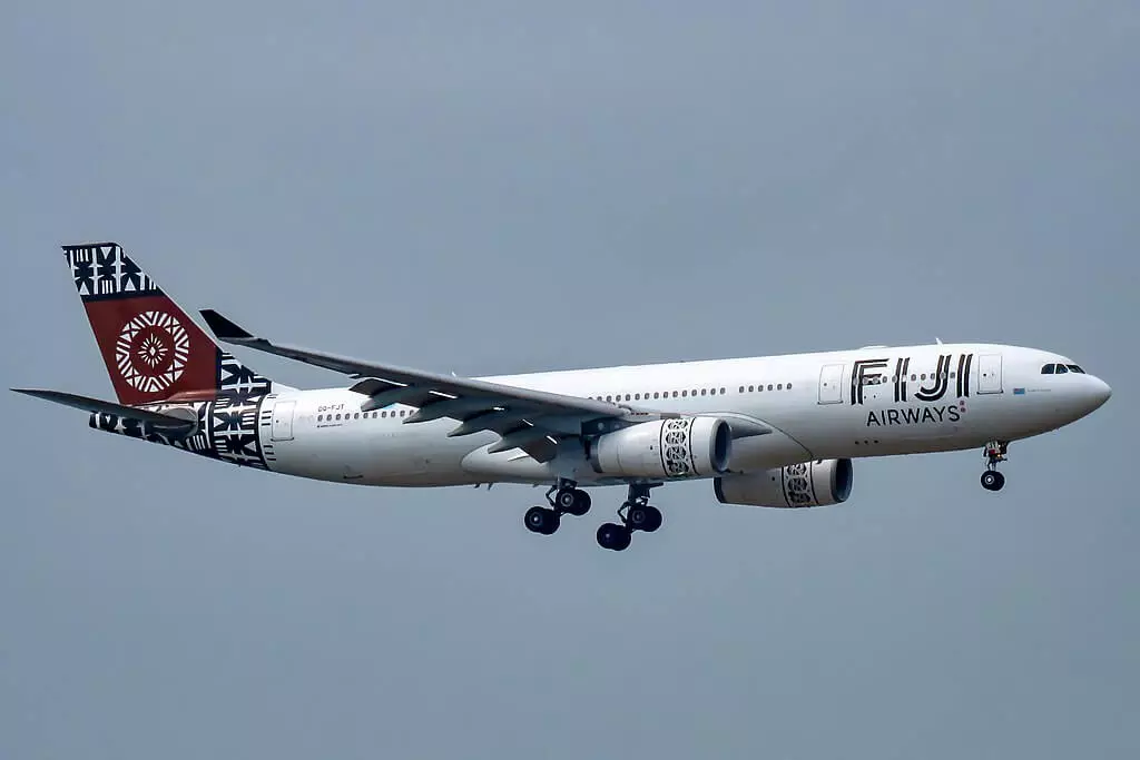 Fiji Airways DQ FJT Airbus A330 200 Island of Taveuni at Hong Kong International Airport