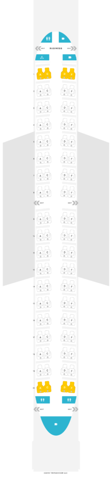 Seat Map and Seating Chart Airbus A321neo La Compagnie