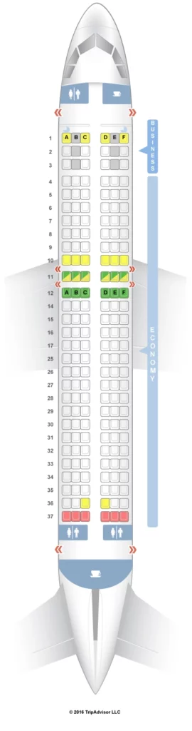 Seat Map and Seating Chart Edelweiss Air Airbus A320 200