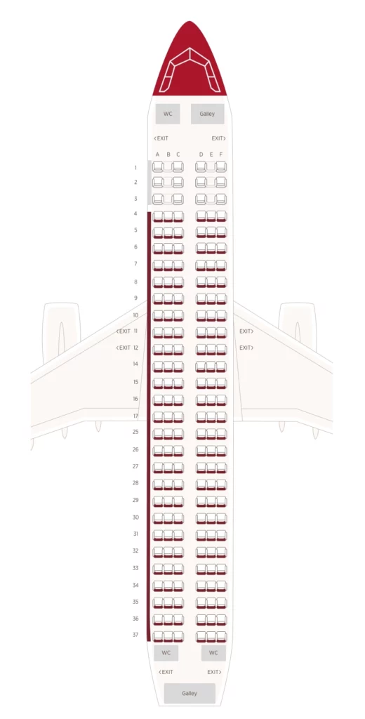 Seating Plan Airbus A320 200 Edelweiss Air