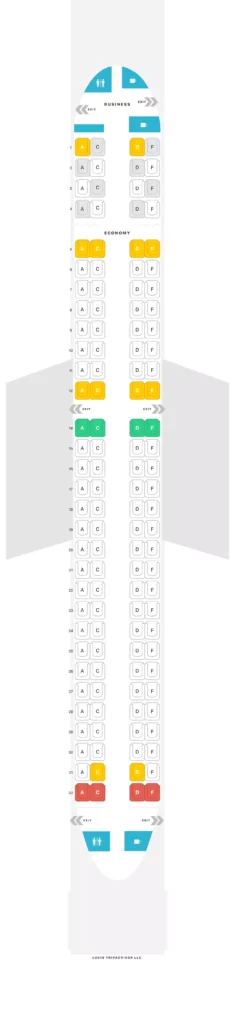 Seat Map and Seating Chart Air Dolomiti Embraer E195