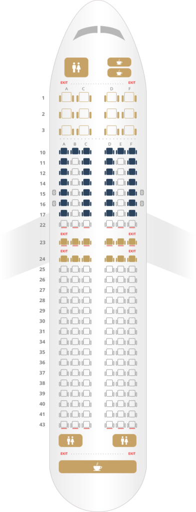 Seatmap and Seating Chart Vistara Boeing 737 800