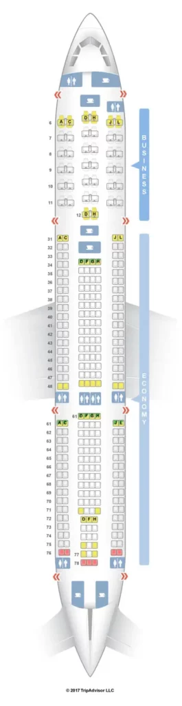 Seat Map and Seating Chart China Eastern Airbus A330 300