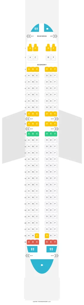 Seat Map and Seating Chart Bamboo Airways Airbus A320ceo neo