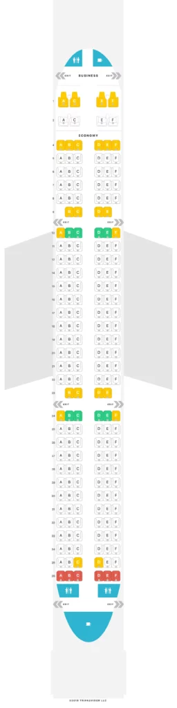 Seat Map and Seating Chart Bamboo Airways Airbus A321ceo neo