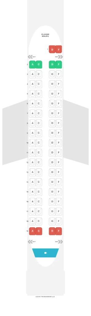 Seat Map and Seating Chart Air Caraibes ATR 72 600