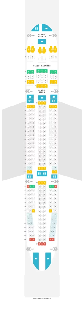 Seat Map and Seating Chart Air Caraibes Airbus A330 200