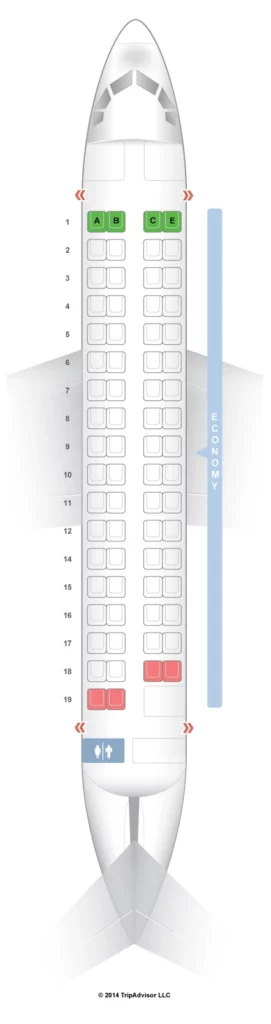 Seat Map and Seating Chart Bangkok Airways ATR 72