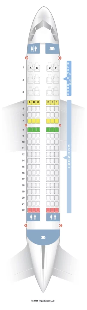 Seat Map and Seating Chart Bangkok Airways Airbus A319 100 Business Economy Class Layout