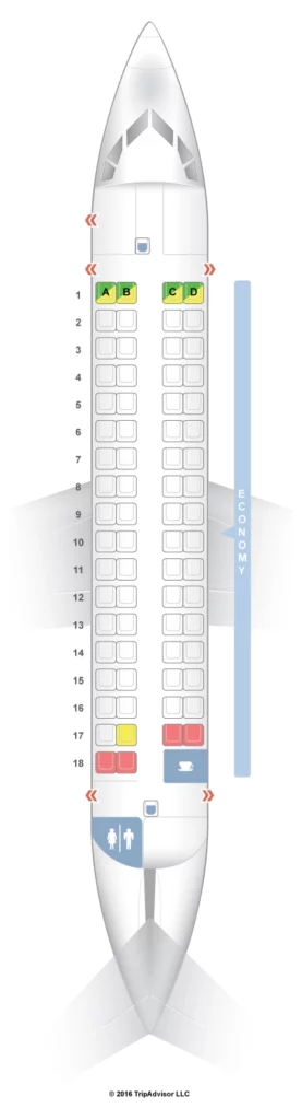 Seat Map and Seating Chart Azul ATR 72 600