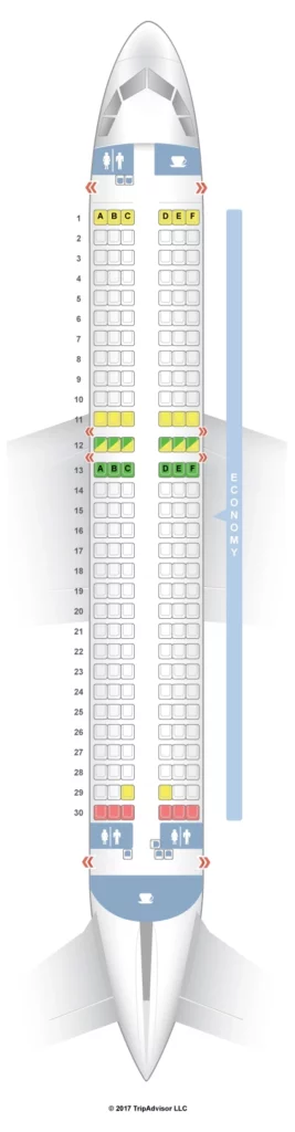 Seat Map and Seating Chart PIA Airbus A320 200
