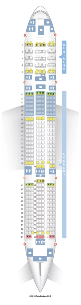 Seat Map and Seating Chart PIA Boeing 777 200ER