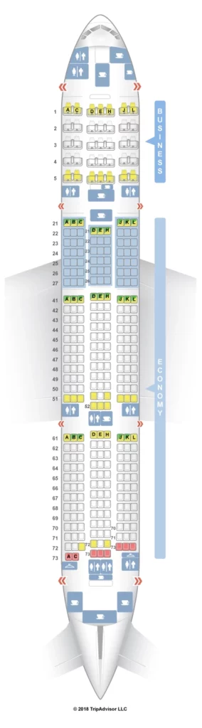 Seat Map and Seating Chart PIA Boeing 777 200LR