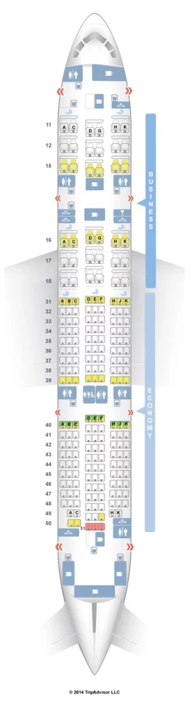 Seat Map and Seating Chart Hainan Airlines Boeing 787 8 Dreamliner