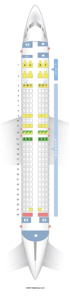 Seat Map and Seating Chart Boeing 737 800 Hainan Airlines