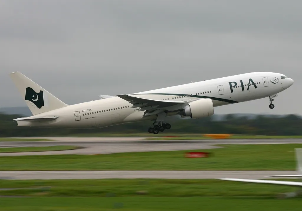 PIA Pakistan International Airlines Fleet Boeing 777 240ER AP BGK at EGCC United Kingdom
