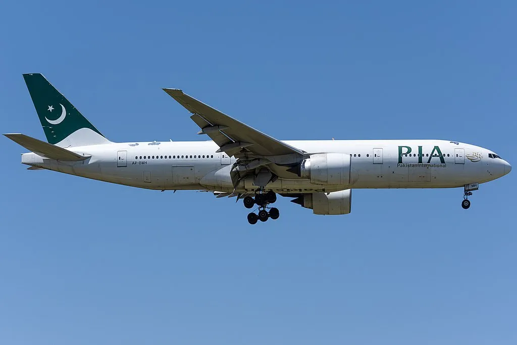 Pakistan International Airlines PIA Fleet AP BMH Boeing 777 2Q8ER at Beijing Capital International Airport