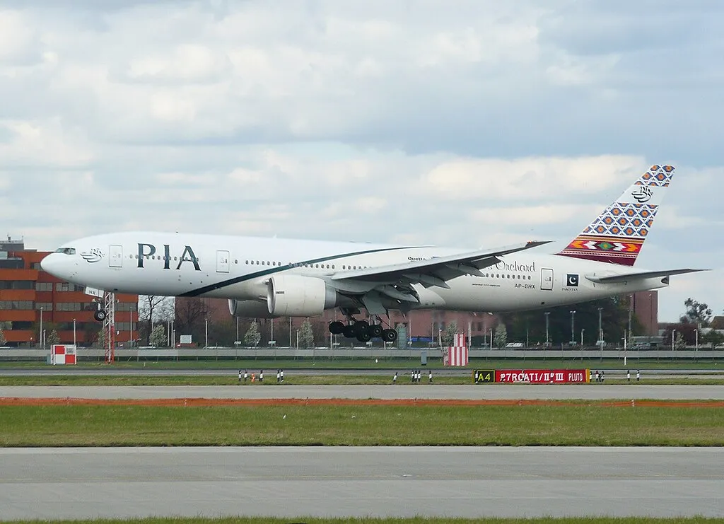 Pakistan International Airlines PIA Fleet Boeing 777 240ER AP BHX at London Heathrow Airport