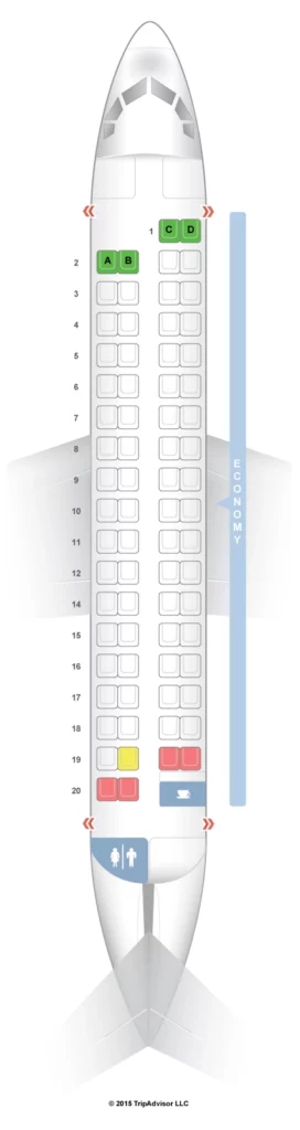 Seat Map and Seating Chart Cebu Pacific ATR 72