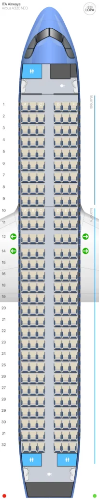 Seat Map and Seating Chart ITA Airways Airbus A320neo